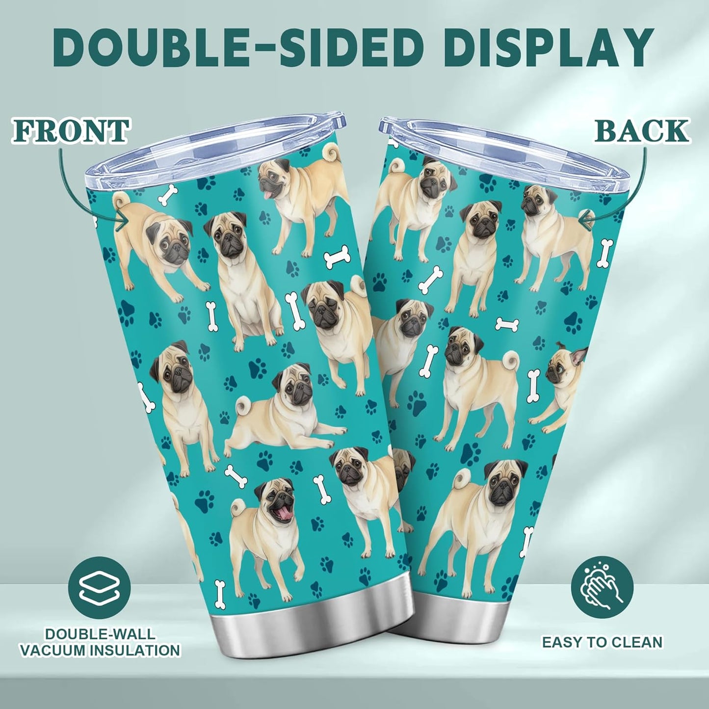 Beagle Gifts for Women Men, 40oz Stainless Steel Insulated Tumbler Travel Cup Mug, Funny and Unique Beagle Gifts for Dog Lover - Colors B