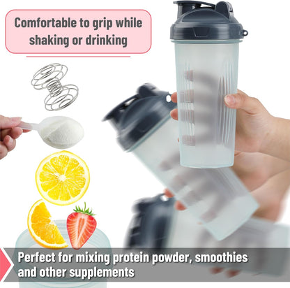 Mr. Pen- Protein Shaker Bottles, 2 Pack, 28 oz, Shaker Bottles with Leak-Proof Flip-Top Lid, Wire Whisk Ball for Smooth Mixing, Ideal for Protein Shakes, Smoothies, and Supplements