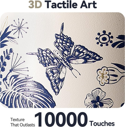 20oz Artic Ceramic Lined Coffee Tumbler, 3D Floral Print Design, Insulated Stainless Steel Travel Mug with Lid and Straw, BPA-Free Leak-Proof for Hot & Iced Coffee Tea, Unique Gifts for Women