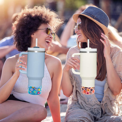 HEYSKAY 2pcs Protective Flask Silicone Boot Base for Stanley Quencher Adventure 40oz & Stanley IceFlow 20oz 30oz Tumbler, and Compatible with 12-24oz Hydro Sport Water Bottles,Yeti and More