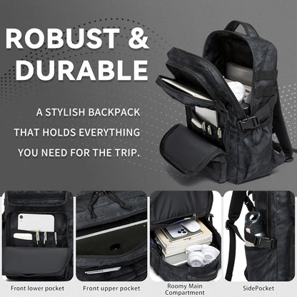 Wotony Military Tactical Backpack for Men Waterproof Daypack 3 Day Assault Pack Molle Bag with Water Bottle Holder