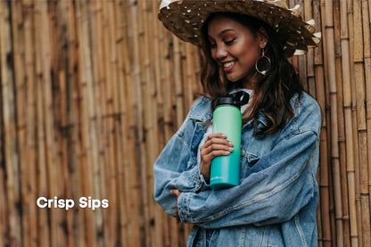 HYDRO CELL Stainless Steel Insulated Water Bottle with Straw - For Cold & Hot Drinks - Metal Vacuum Flask with Screw Cap and Modern Leakproof Sport Thermos for Adults (Neon 18oz)