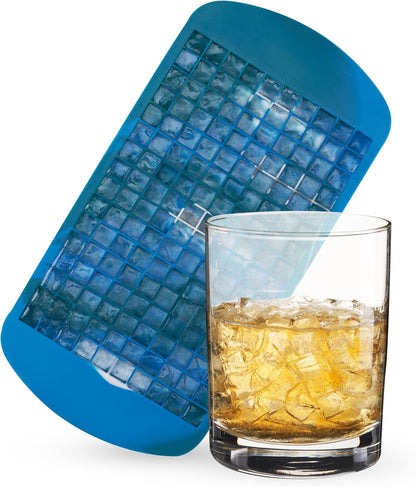 Host Ice Cube Tray, Makes Four 5-Inch Long Cubes, Durable Silicone Trays with Easy Release Design, Perfect for Water Bottles and Highball Glasses, Home Bar Accessories, Set of 1, Marble