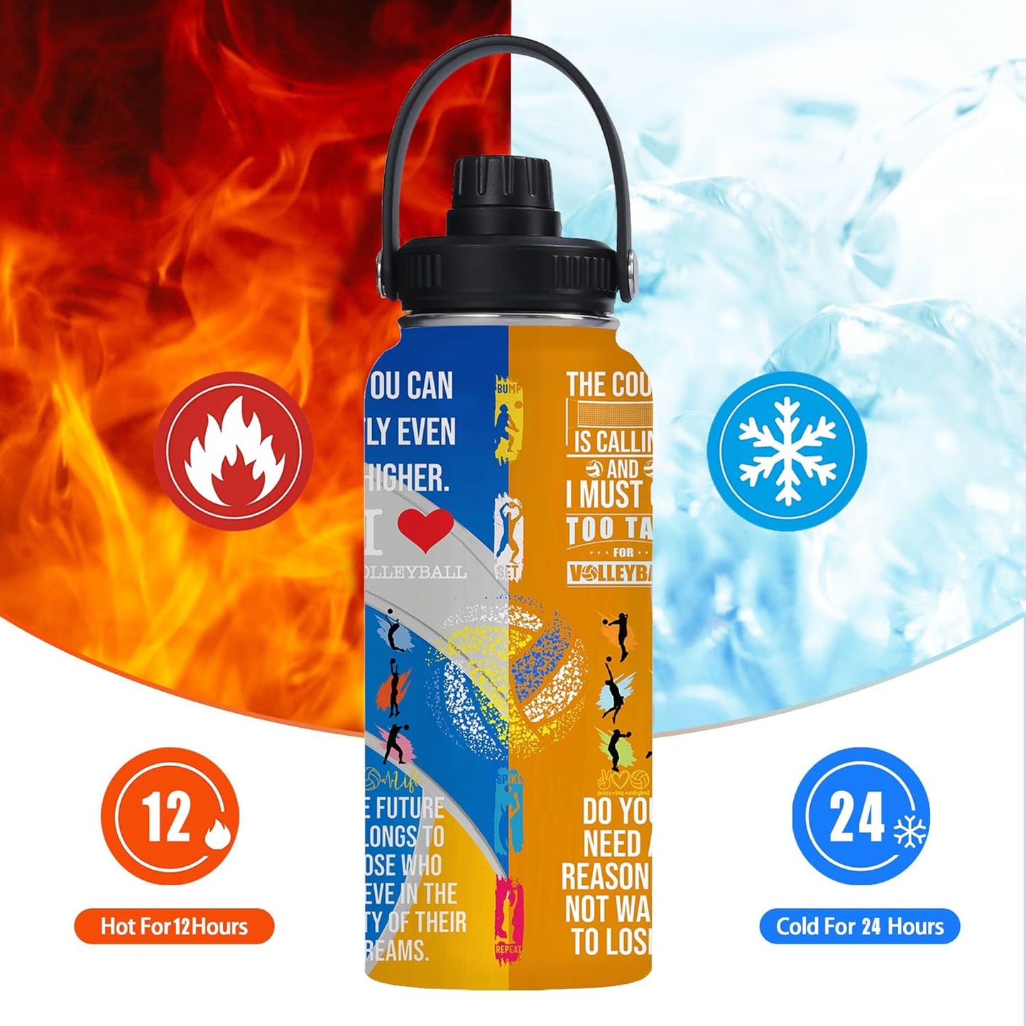 Pickleball Water Bottle 32oz Stainless Steel Insulated Vaccum with Lid, Pickleball Gifts for Pickleball Players, Pickleball Lovers, Women Girls Ladies