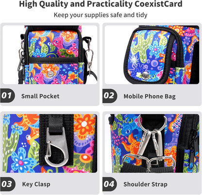 Water Bottle Holder with Strap for Stanley Cup 40/30oz, Insulated Neoprene Stanley Cup Holder with Strap for Tumbler with Handle Stanley Carrier Bag Cross-body Bag for Walking