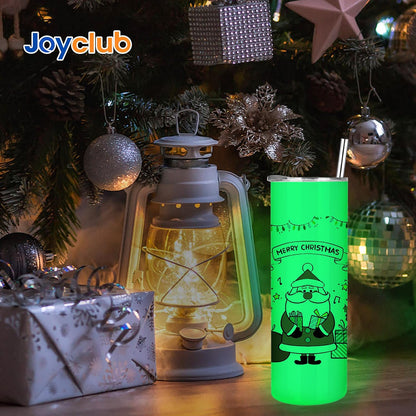 Joyclub Sublimation Tumblers Blanks 20 oz 10 Pack Skinny Straight Tumblers Bulk Stainless Steel Insulated Sublimation Cups with Lid and Straw, Gift Box
