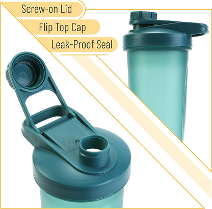 Mr. Pen- Shaker Bottles for Protein Mixes with Twist Cap, 28 oz, Protein Shaker Bottle with Wire Whisk Ball, Shaker Cup, Mixer Bottle