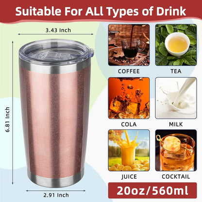 20oz Tumbler with Lid Stainless Steel Insulated Tumblers Travel Coffee Tumbler Bulk Double Wall Vacuum Insulated Water Cup Gifts for Christmas Women Men Her Him Home Office(Navy Blue, 1pack)