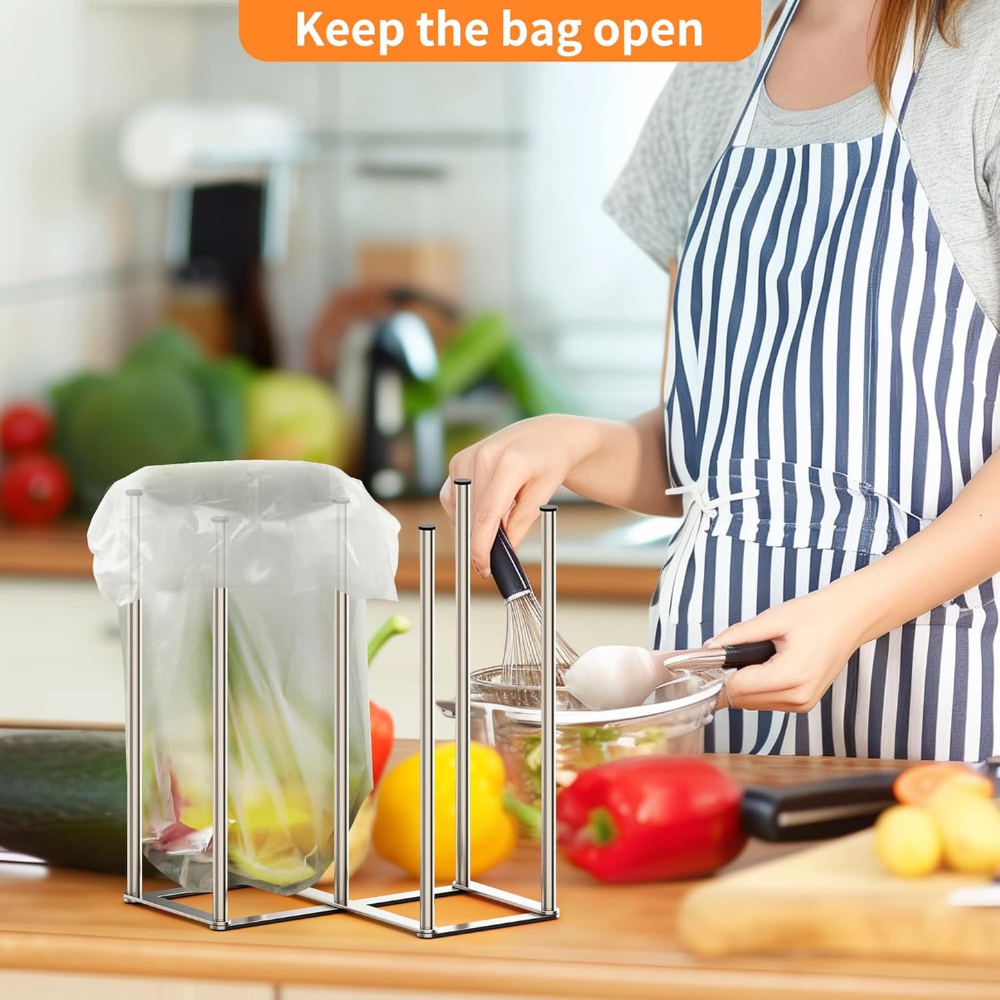 KORRTFID Foldable Bottle Drying Rack, Baby Bottle Drying Rack, Collapsible Cup Draining Holder, Retractable Reusable Storage Bag Dryer with Non-Slip Bottom - Stainless Steels (Silver)