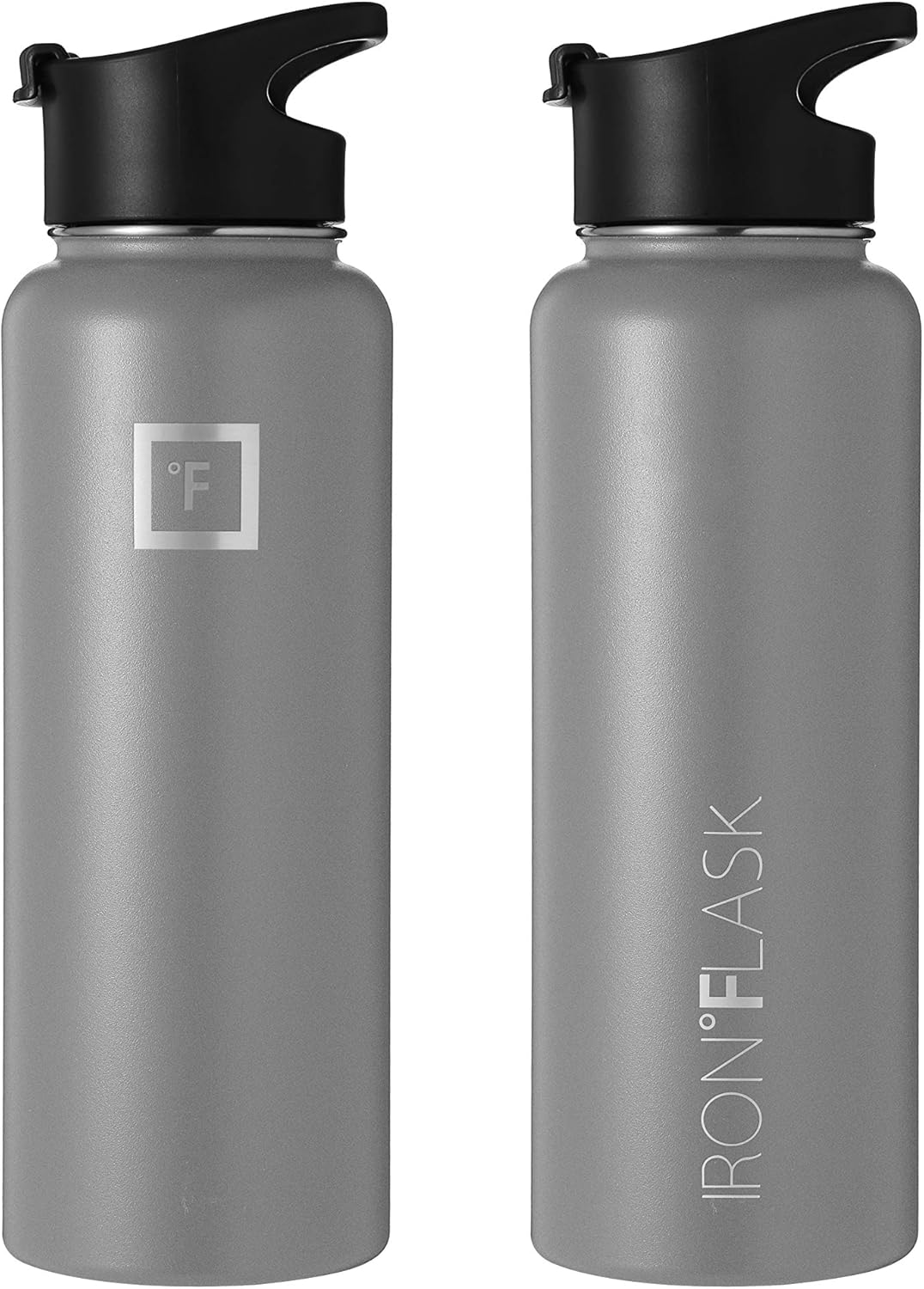 IRON °FLASK Camping & Hiking Hydration Flask with Straw, Wide Mouth Insulated Stainless Steel Sports Water Bottle - 22 oz Aurora