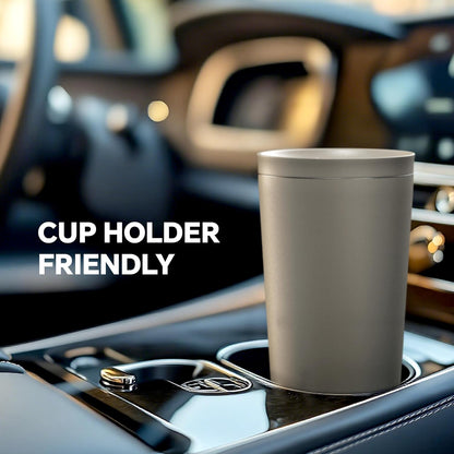 Ideus 17 oz Travel Coffee Mug, Double Wall Vacuum Stainless Steel Insulated Coffee Tumbler With Lid, Splash-Proof & Cup Holder Friendly, Keeps Drinks Hot/Cold, Dishwasher Safe, Purple