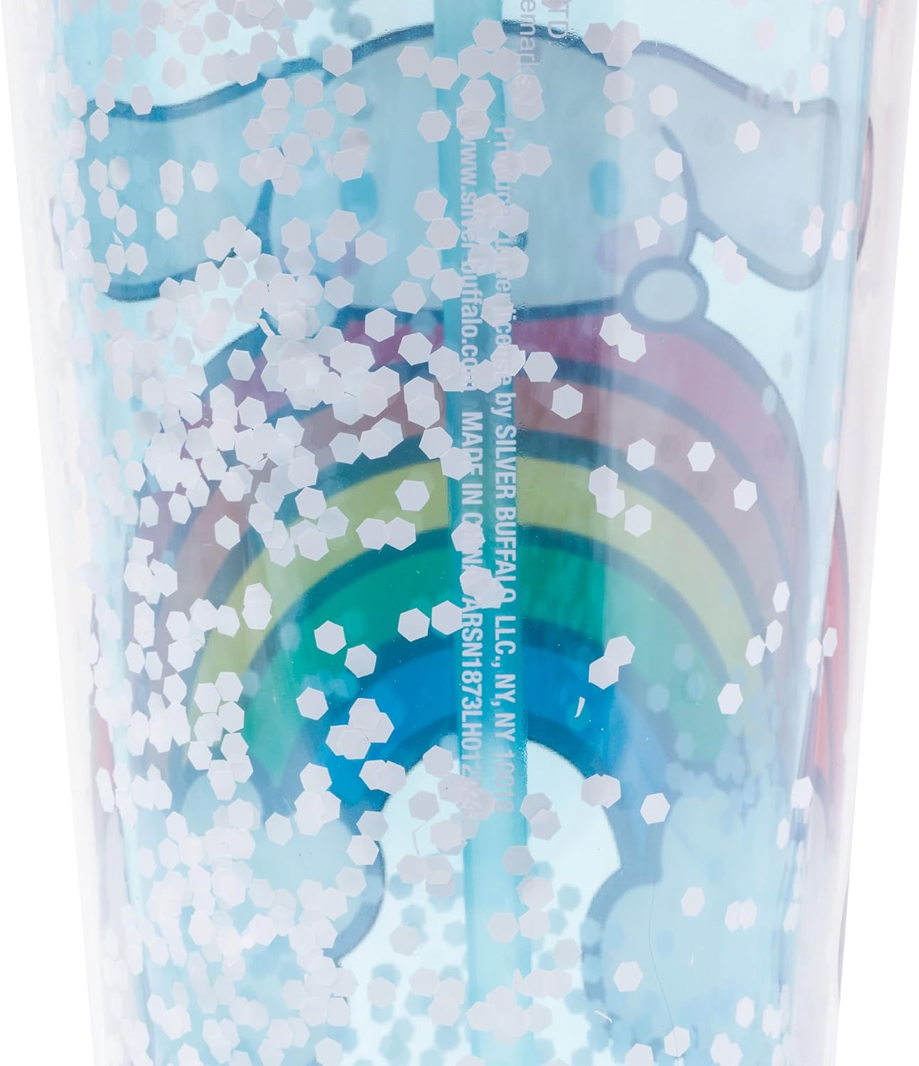 Silver Buffalo Sanrio Hello Kitty Milk Carton Pattern Plastic Boba Tumbler w Lid and Wide Straw, 24 Ounces