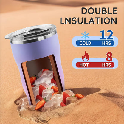 20Oz Insulated Tumbler With Straw And Lid, Stainless Steel Coffee Cup, Double Wall Vacuum Travel Mug,Spill proof Iced Coffee Tumbler, Beach tumbler, Green Red Tumbler
