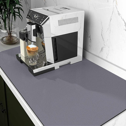 WISELIFE Dish Drying Mat Super Absorbent Drying Mat Large Dish Drying Mats for Kitchen Counter Easy Clean Dish Mat Kitchen Drying Mat15"x 18" Stylish Grey