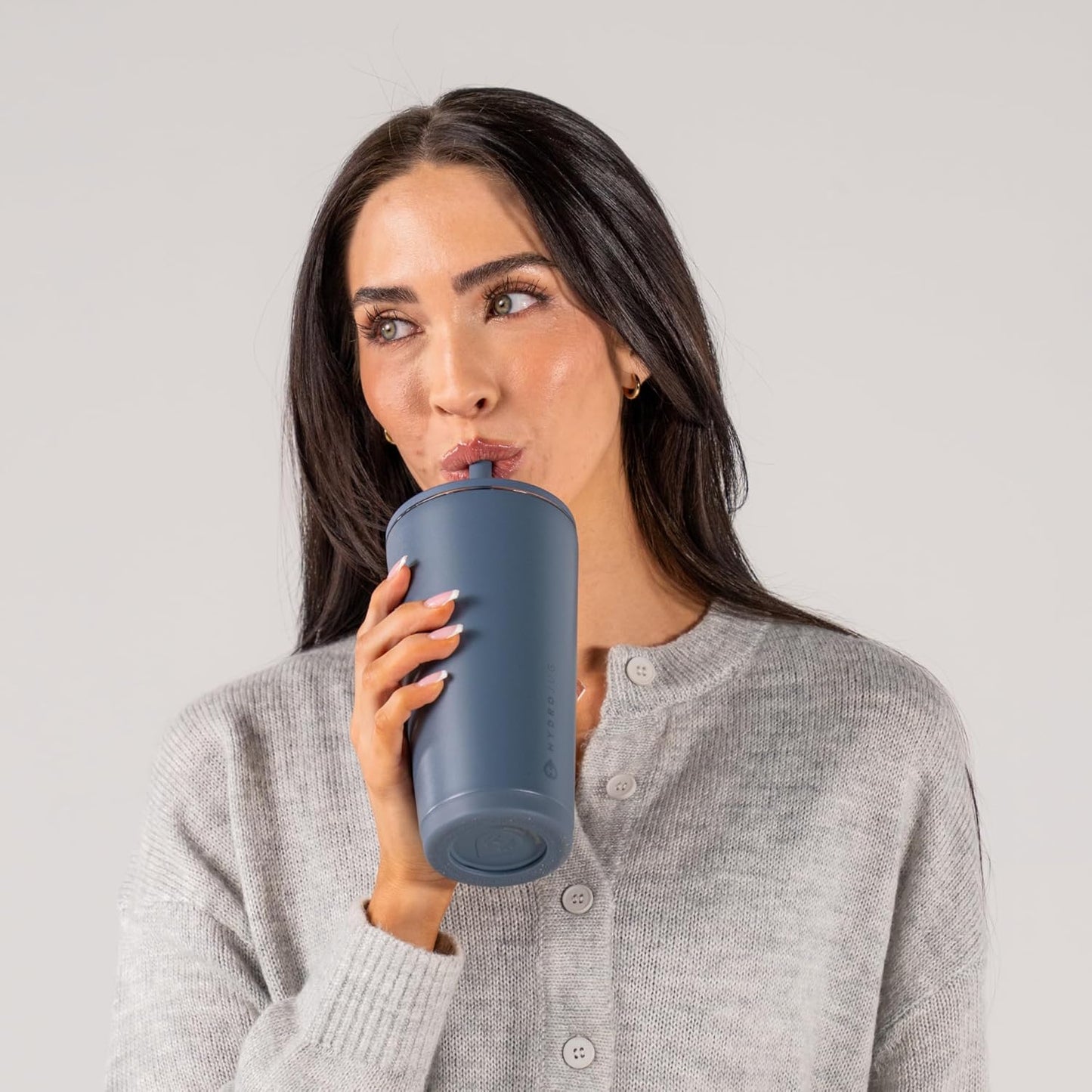 HydroJug Everyday Tumbler 20 oz – Ceramic-Lined Insulated Tumbler with Straw and Soft-Touch Lid, Cup Holder Friendly, Double-Wall Vacuum Insulation, Reusable Travel Cup – Rodeo