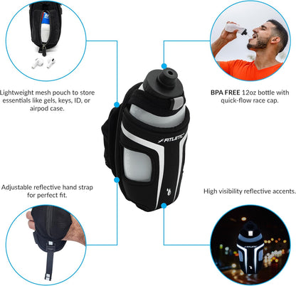 Fitletic HydraPocket Handheld Water Bottle Carrier (Black)