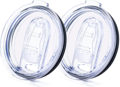 2 Pack 20 oz Tumbler Lids,Replacement Spill Proof Splash Resistant Slider Mug Toppe for Yeti Ramble and More Coffee Mugs,Straw Friendly