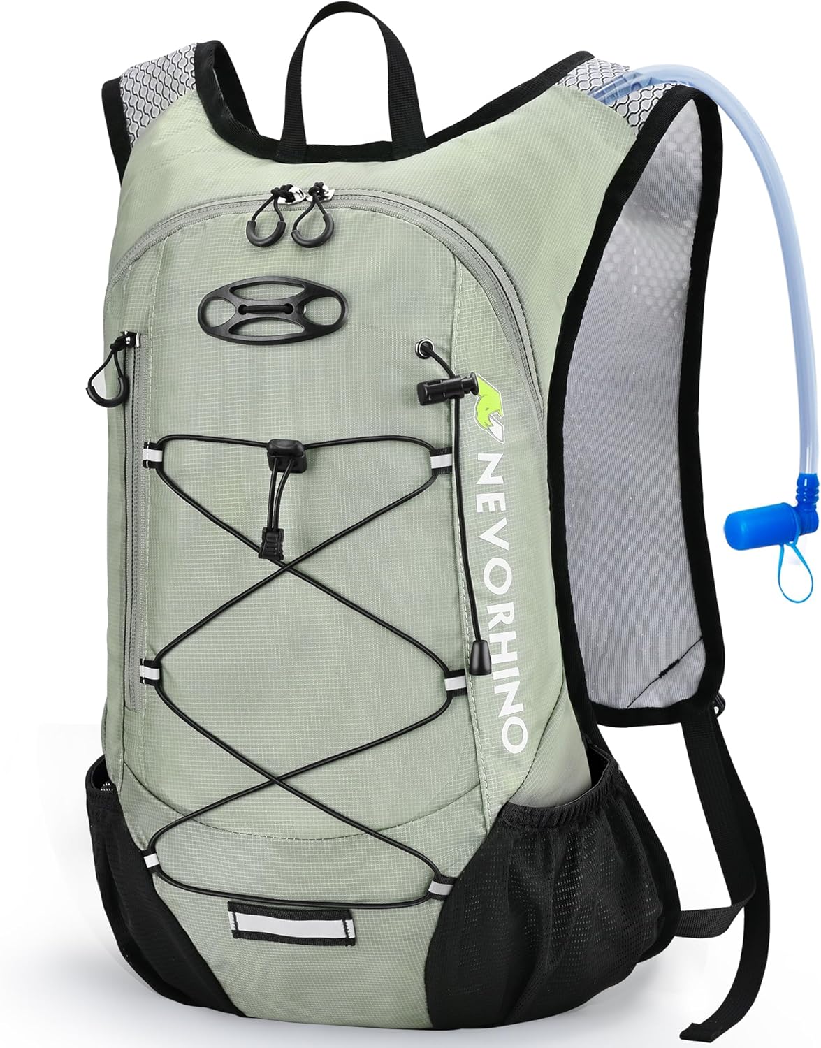 Lightweight Hydration Backpack, Running Backpack with 2L Water Bladder, Hydro Water Daypack for Cycling Hiking Rave for Men Women
