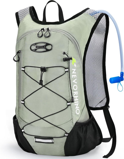 Lightweight Hydration Backpack, Running Backpack with 2L Water Bladder, Hydro Water Daypack for Cycling Hiking Rave for Men Women