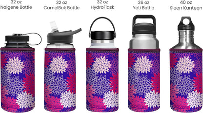 24-30oz 750ml Water Bottle Carrier with Shoulder Strap, Water Bottle Insulator - Midnight Mums