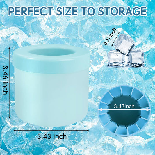 Small Ice Maker Cup, Cylinder Silicone Ice Cube Molds, Mini Ice Maker Cube Tray, Decompress Ice Lattice Ice Cube Trays for freezer, 60 Ice Cubes, Easy-Release 2Pcs