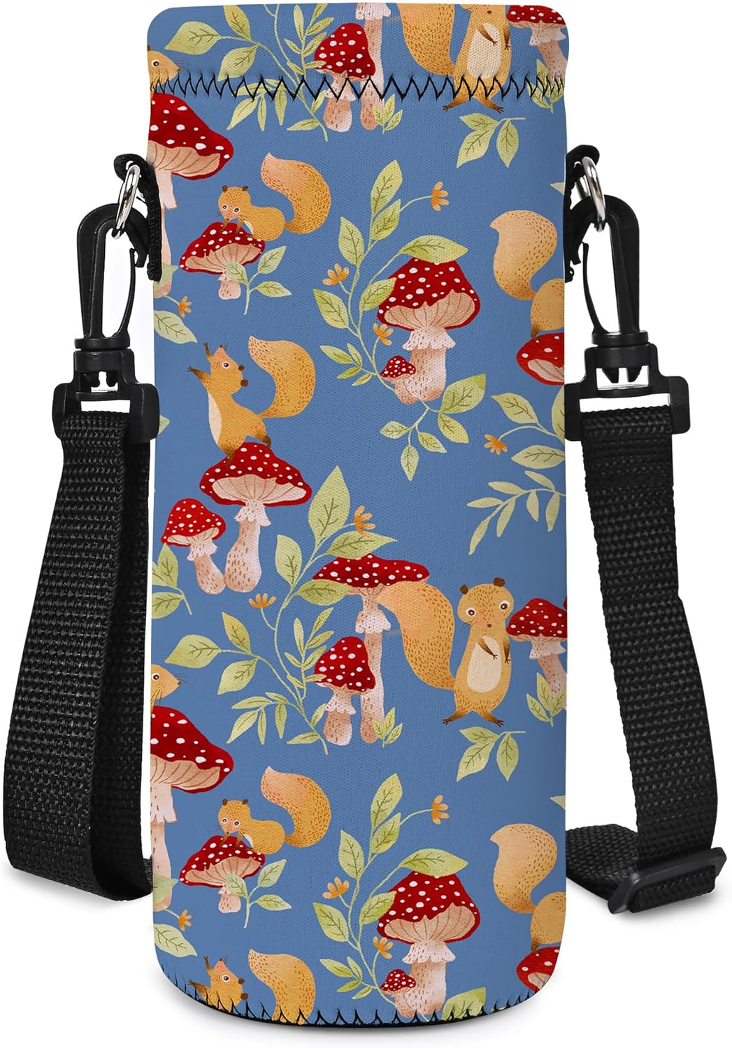 Neoprene 500ML/750ML/1000ML Water Bottle Bag Carrier, Portable Insulated Bottle Sling Holder Case Pouch with Adjustable Shoulder Strap for Men Women Walking Hiking Running