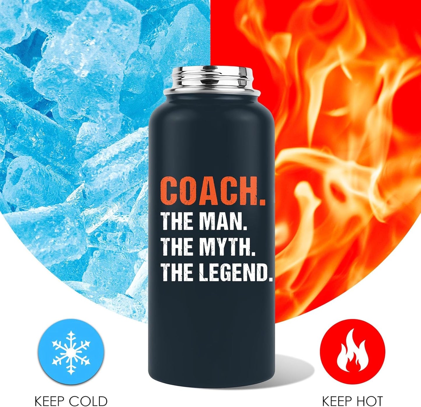 Pickleball Water Bottle 32oz | Insulated Stainless Steel Travel Tumbler with Lid Leak-Proof Keep Hot or Cold, BPA-Free |Dink Responsibly Gifts for Pickleball Lovers
