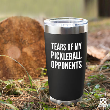 Panvola Tears of My Pickleball Opponents Tumbler Sports Player Coach Gifts Vacuum Insulated Stainless Steel Tumbler With Removable Lid And Straw (30 oz)