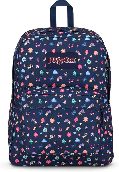JanSport SuperBreak One Backpacks - Durable, Lightweight Bookbag with 1 Main Compartment, Front Utility Pocket with Built-in Organizer - Premium Backpack, Black - Colors B