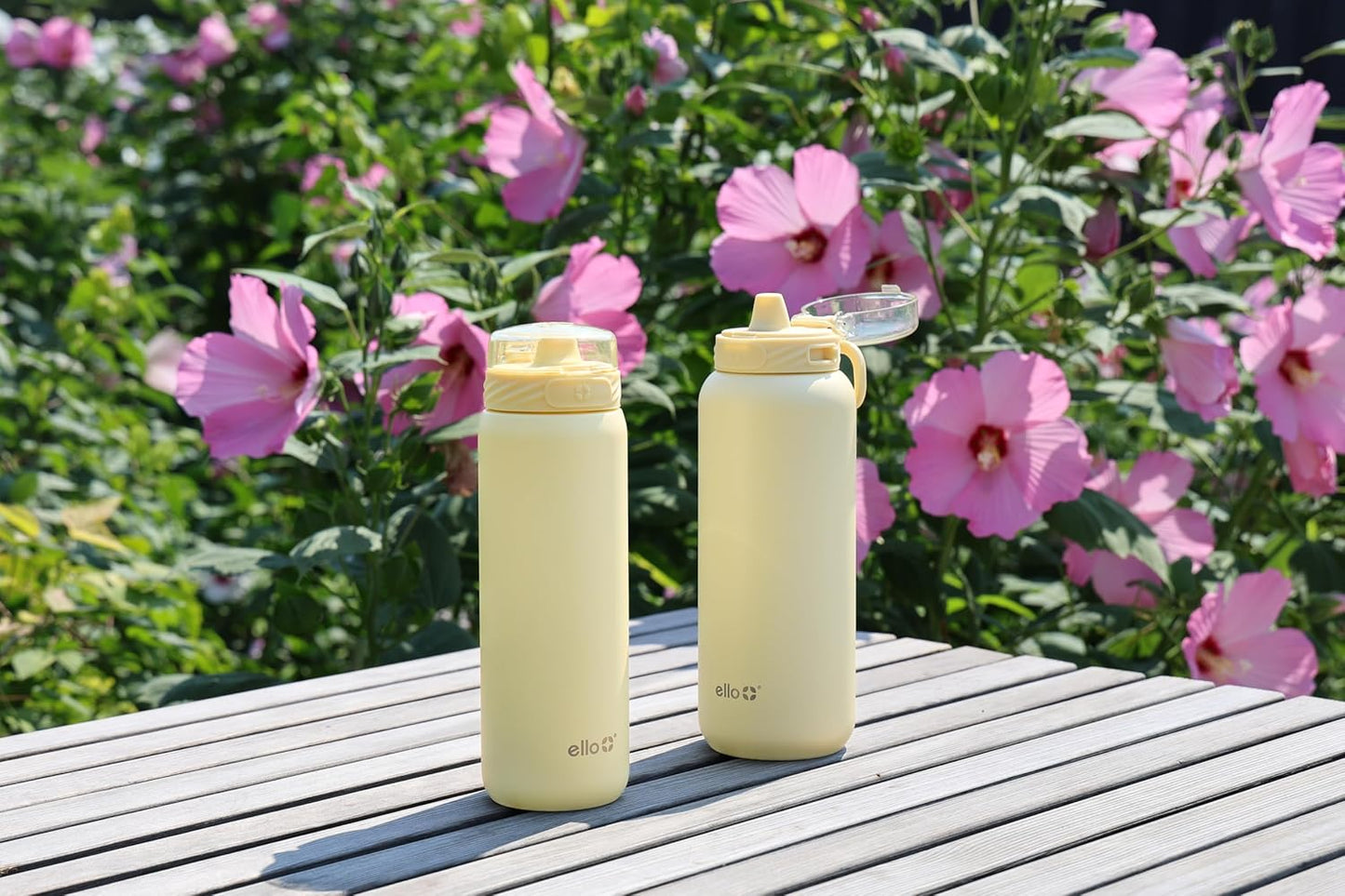 Ello Cooper 22oz Stainless Steel Water Bottle with Straw and Carry Handle, Double Walled and Vacuum Insulated Metal, Leak Proof Locking Lid with Soft Silicone Spout, Reusable, BPA Free, Lilac