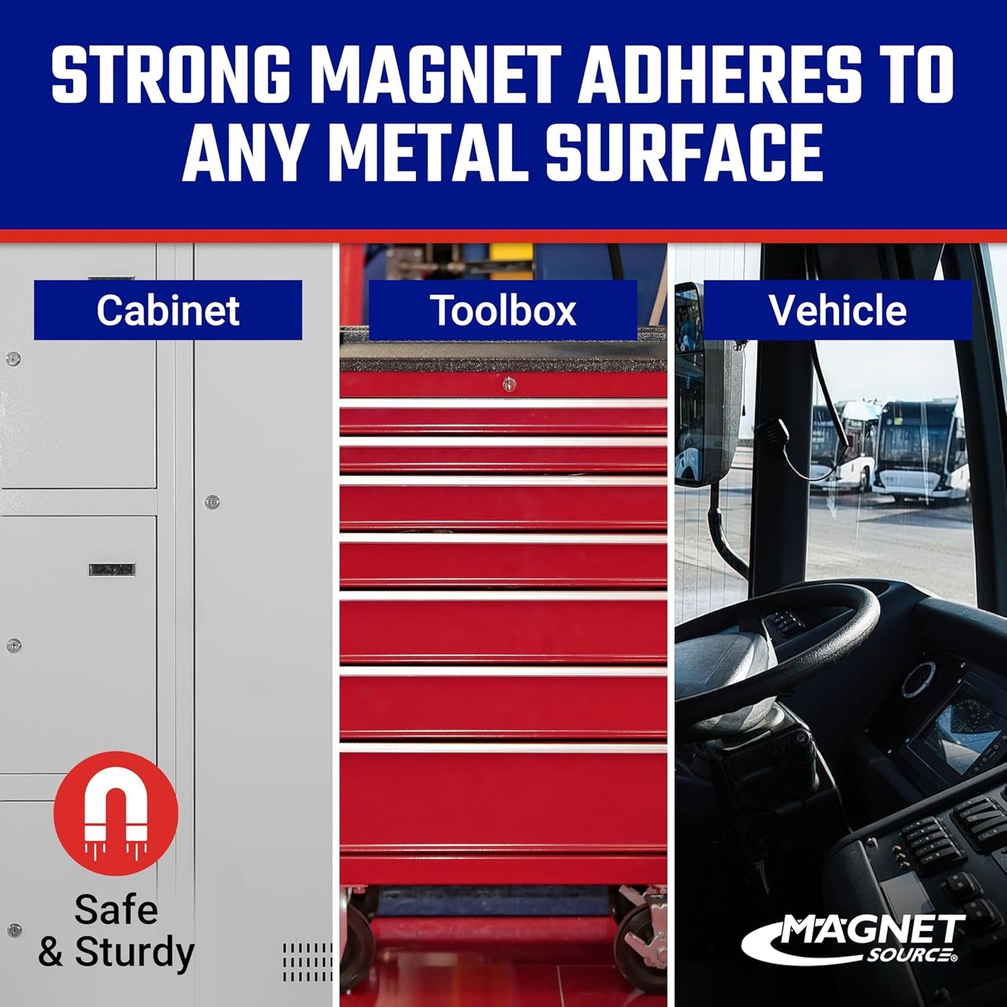 Master Magnetics Magnetic Cup Holder - Caddy for Bottles, Glasses, and Cans - Fits on Fridge, Lawnmower, Forklift, Cart, or Ladder - Heavy-Duty Magnet