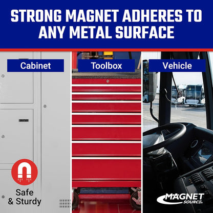 Master Magnetics Magnetic Cup Holder - Caddy for Bottles, Glasses, and Cans - Fits on Fridge, Lawnmower, Forklift, Cart, or Ladder - Heavy-Duty Magnet