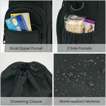 sportsnew Water Bottle Holder 40oz Crossbody Insulated Cup Sleeve Water Bottle Carrier Sling Bag with Phone Pocket, Walking