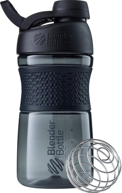 BlenderBottle SportMixer Shaker Bottle Perfect for Protein Shakes and Pre Workout, 20-Ounce, Teal