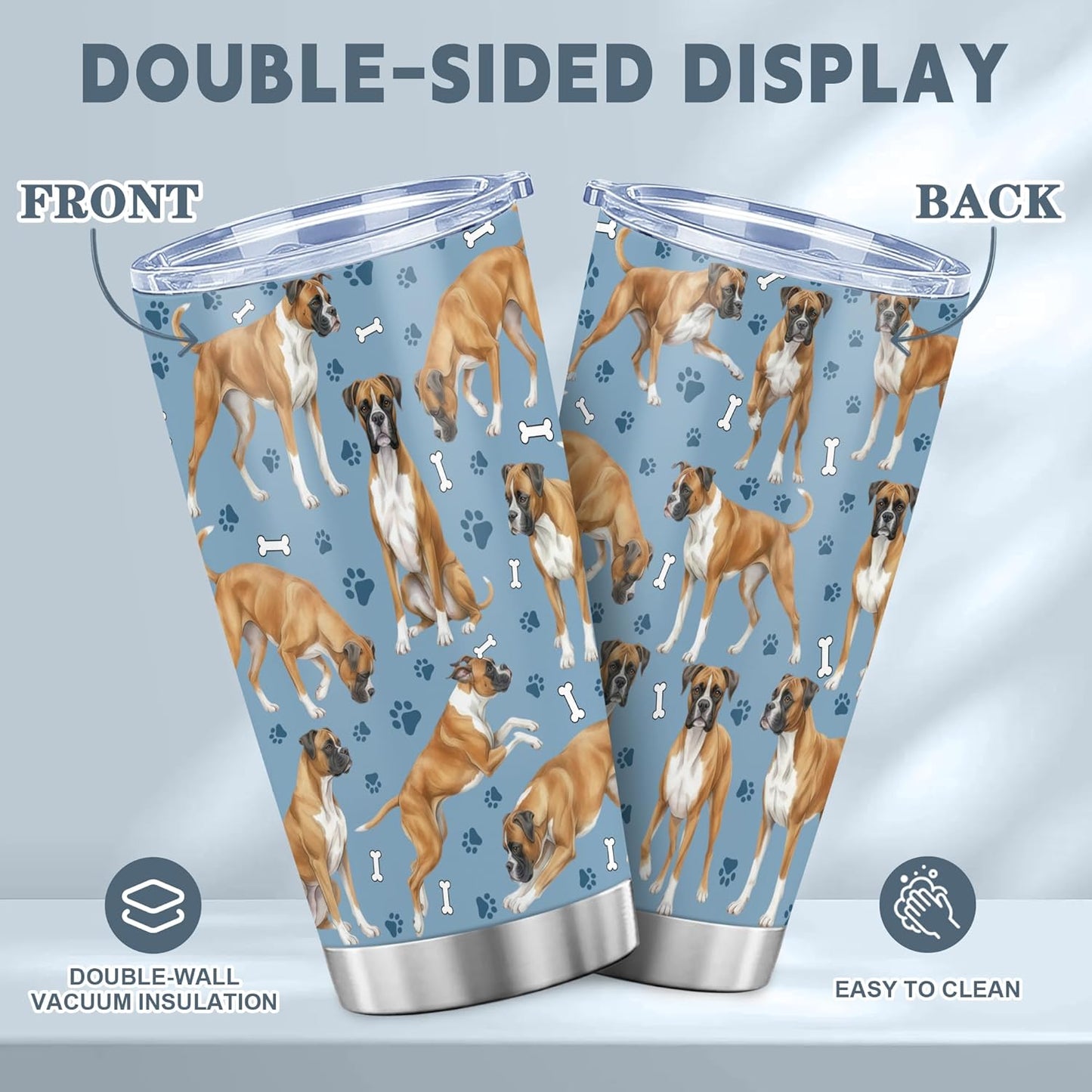 Beagle Gifts for Women Men, 40oz Stainless Steel Insulated Tumbler Travel Cup Mug, Funny and Unique Beagle Gifts for Dog Lover - Colors A