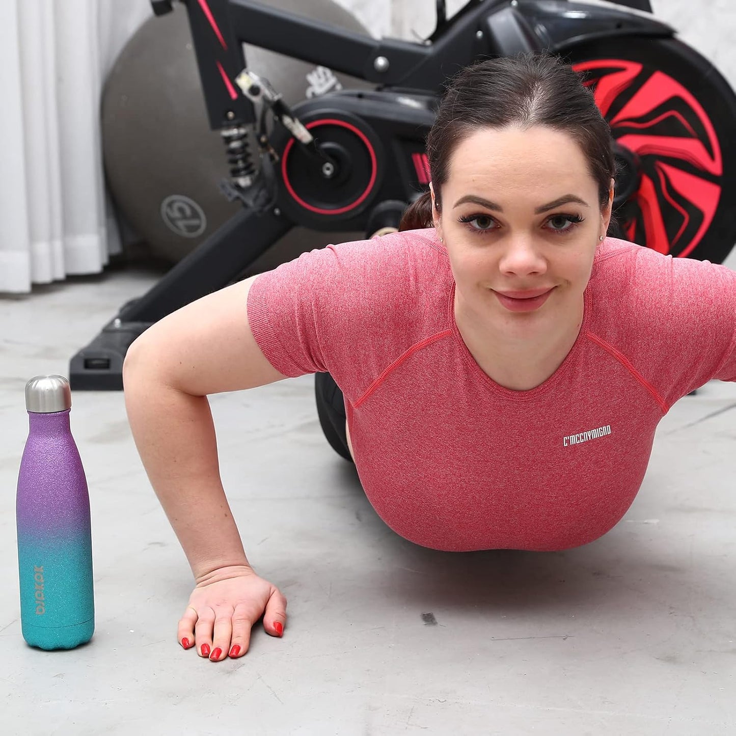 BJPKPK Insulated Water Bottle 12oz Small Stainless Steel Water Bottles Reusable Metal Thermal Keep Cold and Hot,Dreamy Purple - Colors B
