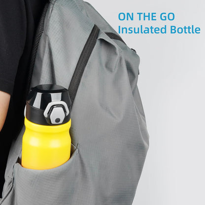 Konokyo 18 oz Insulated Water Bottle with Straw Lid, Stainless Steel Vacuum Sports Water Bottle, Leak-Proof Reusable Metal Flask with Carry Loop, BPA-Free Travel Bottle for Gym, School, Office
