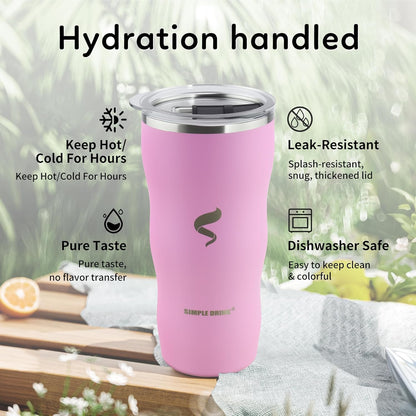 20Oz Insulated Tumbler With Straw And Lid, Stainless Steel Coffee Cup, Double Wall Vacuum Travel Mug,Spill proof Iced Coffee Tumbler, Beach tumbler, Green Red Tumbler