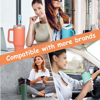 AIERSA 5Pcs Silicone Straw Cover Cap Compatible with 30&40 Oz Tumblers, Straw Tip Covers for Cups Accessories