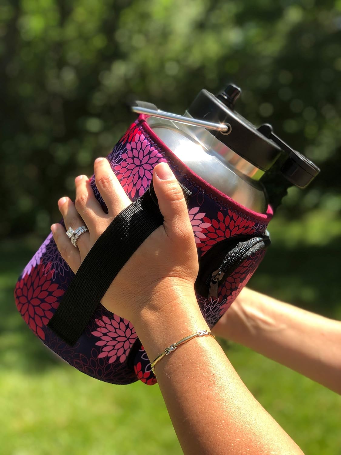 24-30oz 750ml Water Bottle Carrier with Shoulder Strap, Water Bottle Insulator - Midnight Mums