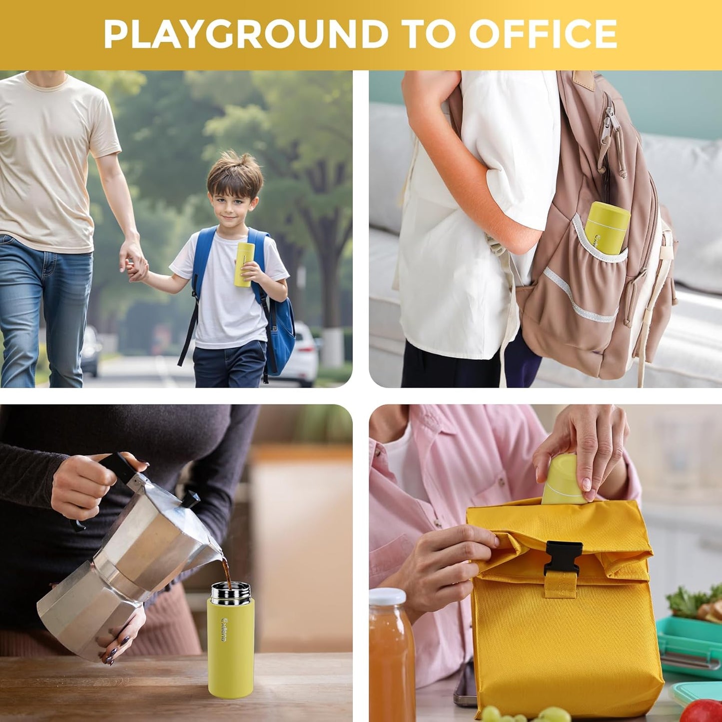 【Upgraded】Exllena Small Insulated Water Bottle 12 oz/350ml– Mini Insulated Water Bottle for Hot & Cold Drinks, Perfect Small Water Bottle for Travel, Purse...(Greyish Blue)
