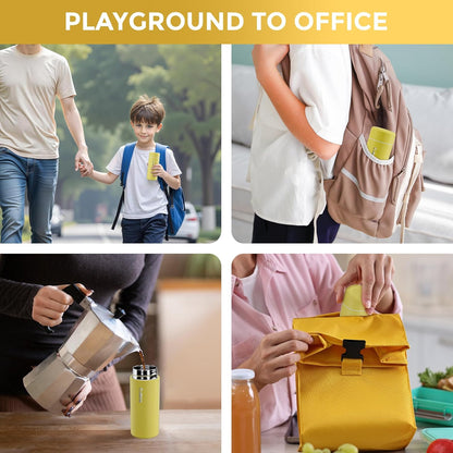 【Upgraded】Exllena Small Insulated Water Bottle 12 oz/350ml– Mini Insulated Water Bottle for Hot & Cold Drinks, Perfect Small Water Bottle for Travel, Purse...(Greyish Blue)