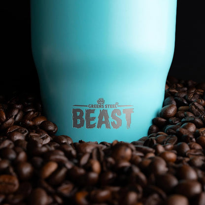 Beast 10 oz Tumbler Stainless Steel Vacuum Insulated Coffee Ice Cup Double Wall Travel Flask (Arctic White)