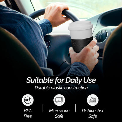 Copco Acadia 16 oz Travel Mug - Insulated Reusable Coffee Tumbler with Double-Walled Plastic, Leak-Proof Lid, BPA-Free - Portable Mug for Hot & Cold Drinks, Cup Holder Friendly (Blue)