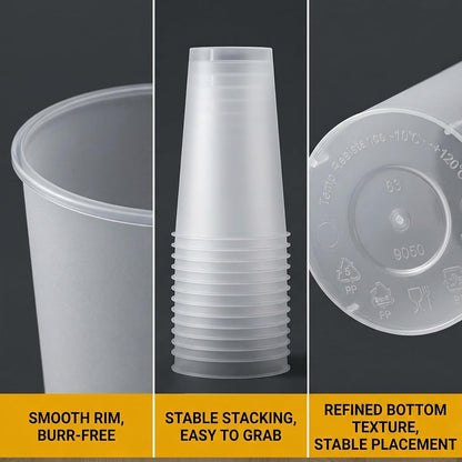 100 Sets Bulk Frosted Disposable Hard Plastic Cups With Straws Lids,90mm Disposable Bubble Boba Milk Tea ToGo Cups Cold Hot Plastic coffee Boba Tea Business TakeAway Supplies (16, ounces)