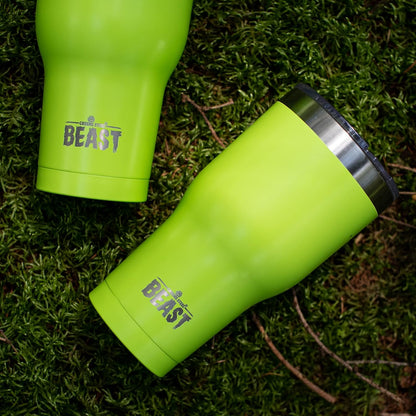 Beast 10 oz Tumbler Stainless Steel Vacuum Insulated Coffee Ice Cup Double Wall Travel Flask (Arctic White)