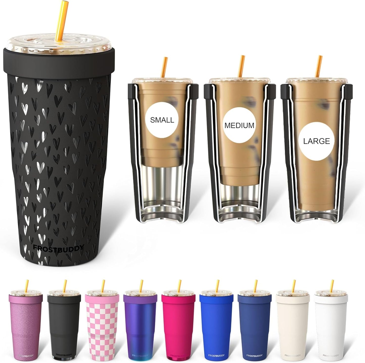 Frost Buddy Togo Buddy | 30 oz Stainless Steel Vacuum Insulated Tumbler | To Go Coffee Cup – Iced Coffee Cups, Iced Coffee Sleeve, Travel Mug, Thermal Cup for Hot & Cold Drinks, Dunkin Cup (Pencil) - Colors B