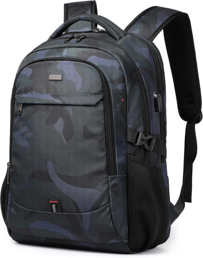 DUSLANG 17 Inch Laptop Backpack for Travel Water Resistant College Backpack for Men/Women Laptop Bag with USB Charging Port,Black - Colors B