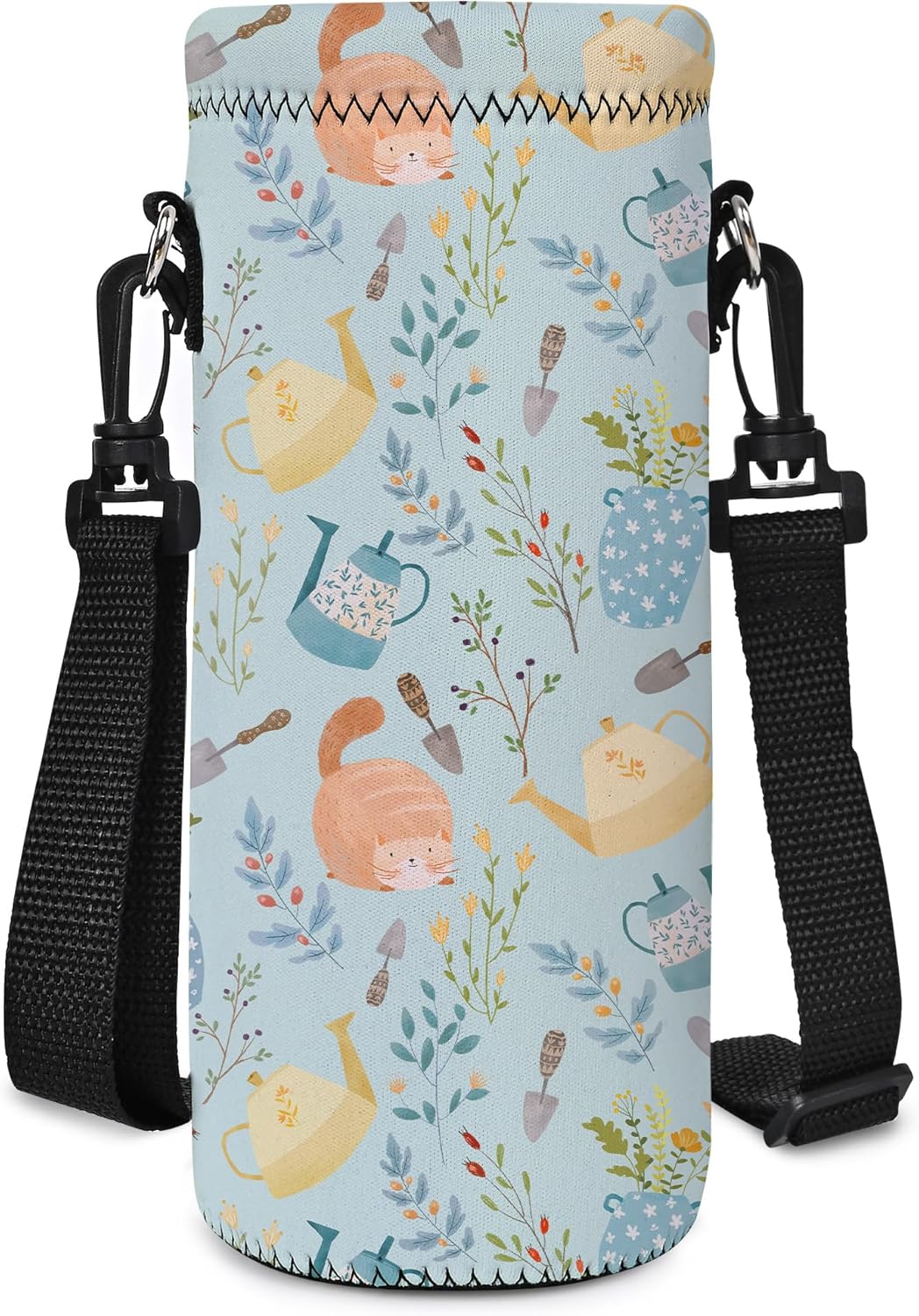 Neoprene 500ML/750ML/1000ML Water Bottle Bag Carrier, Portable Insulated Bottle Sling Holder Case Pouch with Adjustable Shoulder Strap for Men Women Walking Hiking Running