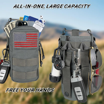 Water Bottle Holder with Strap - Tactical Insulated Water Bottle Sleeve with MOLLE System Water Bottle Cover Cross-Body Pouch for Walking Hiking Camping Gym 32oz&40oz